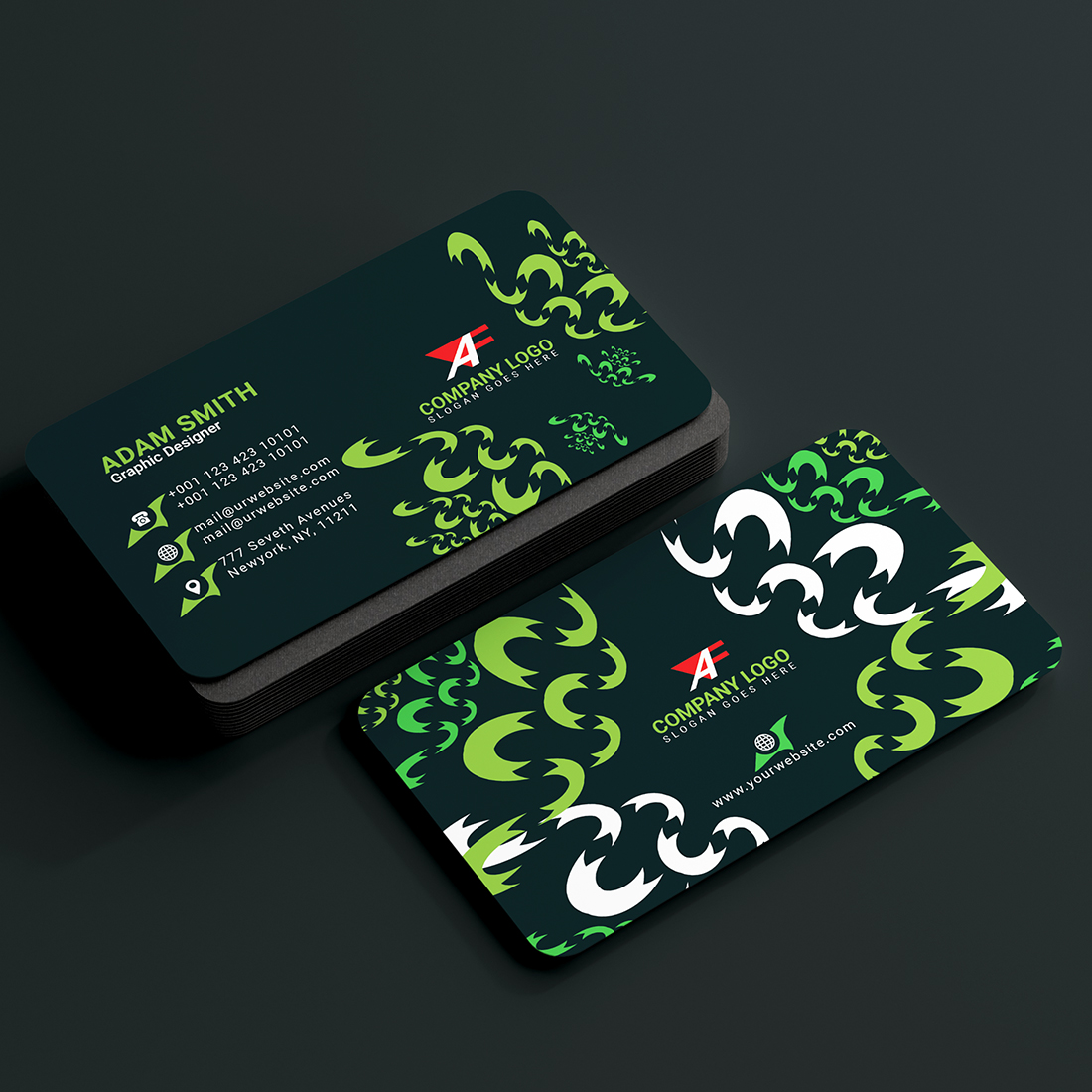 green business card 2024 688