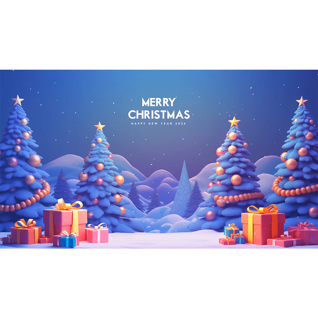 GREETINGS FOR MERRY CHRISTMAS AN NEW YEAR 2024 preview image.