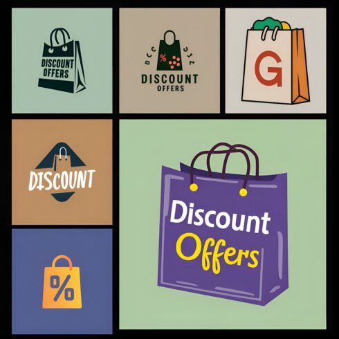 Grocery Bag - Logo Design Template Total = 06 cover image.