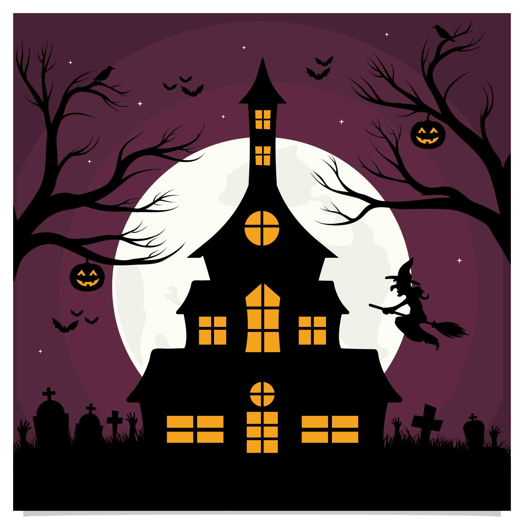 set Happy Halloween background design collection - $4 preview image.