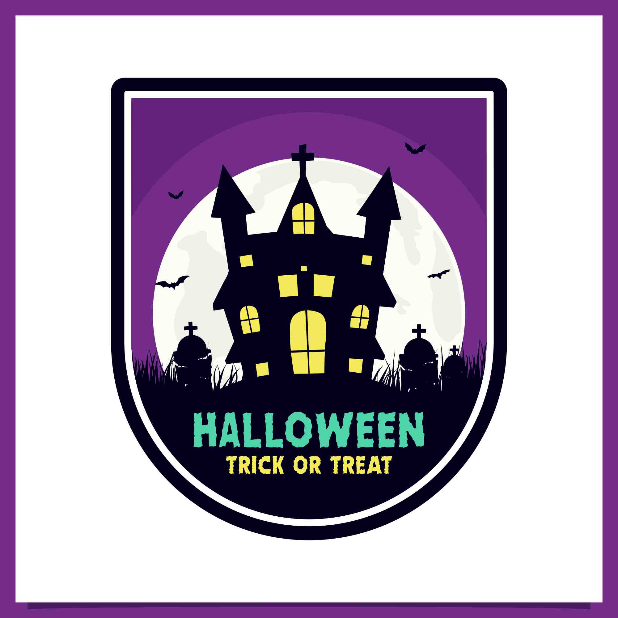 set Happy halloween badge design collection - $4 preview image.