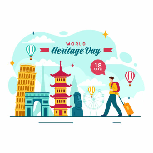 12 World Heritage Day Illustration cover image.