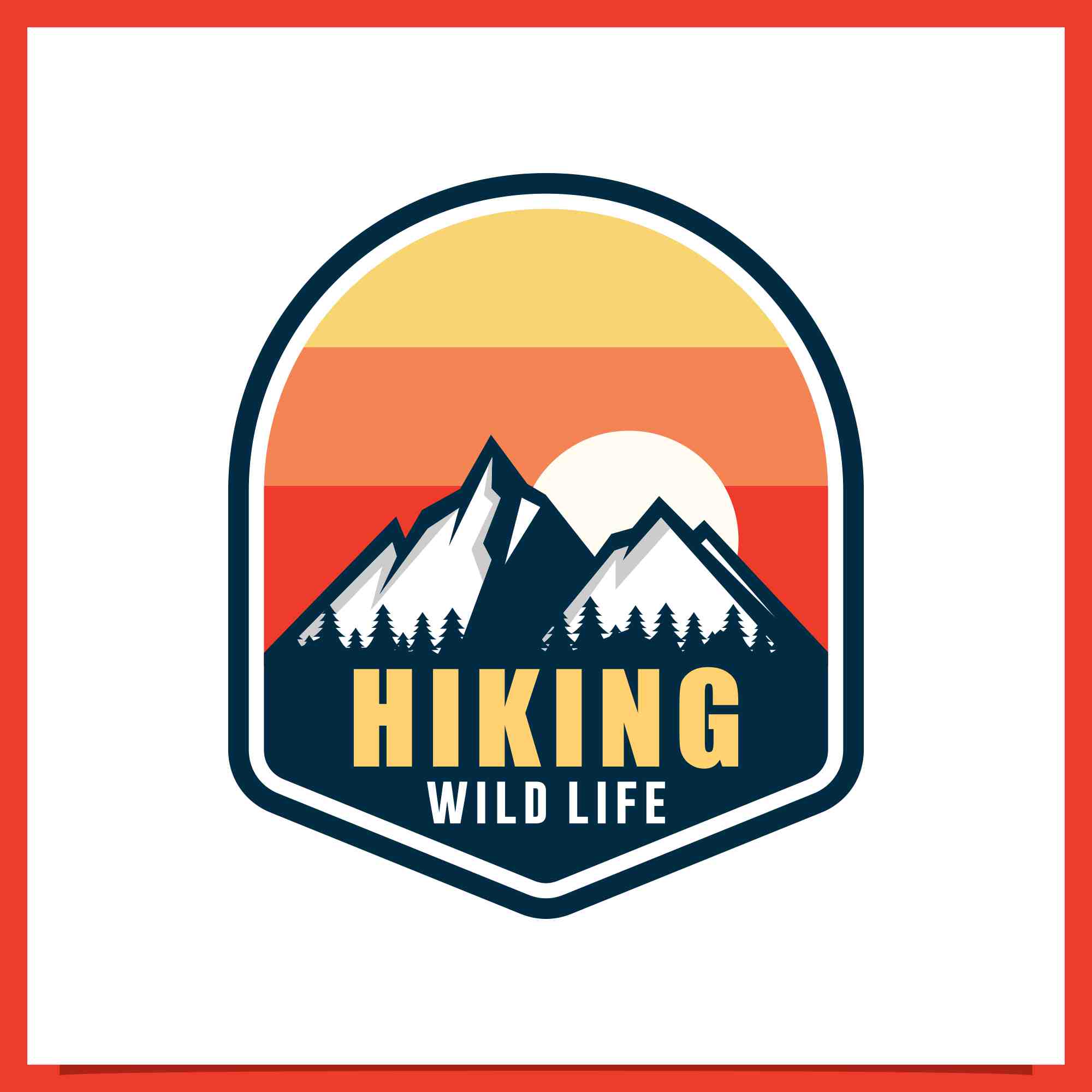 hiking adventure wild life logo 4 912