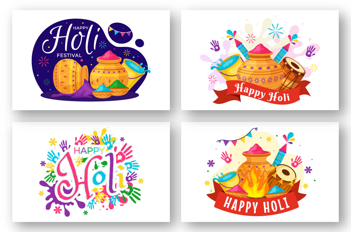 Holi Festival Backgrounds Collection – MasterBundles
