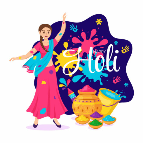 13 Happy Holi Festival Illustration cover image.