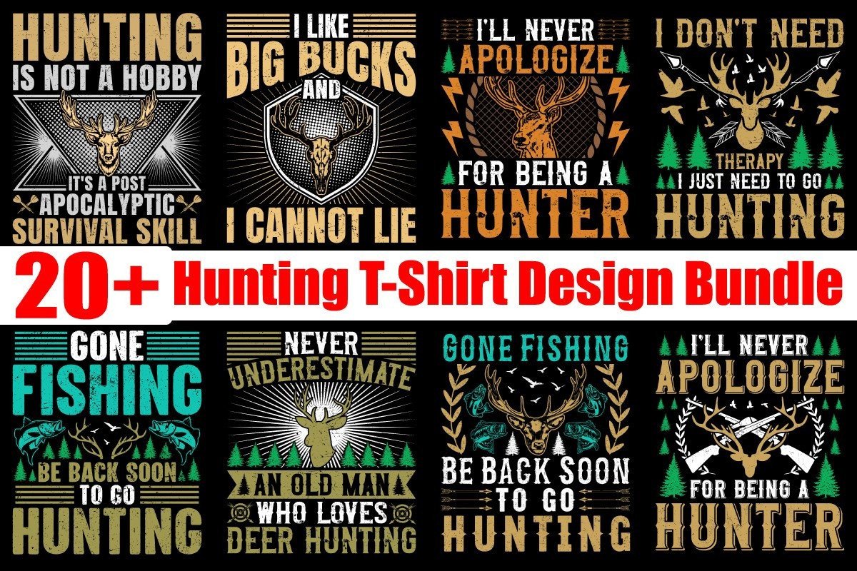 hunting tshirt design bundle bundles 42007664 1 33