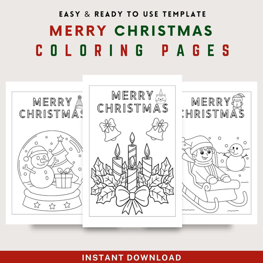 Christmas Coloring Pages Preschool Printable