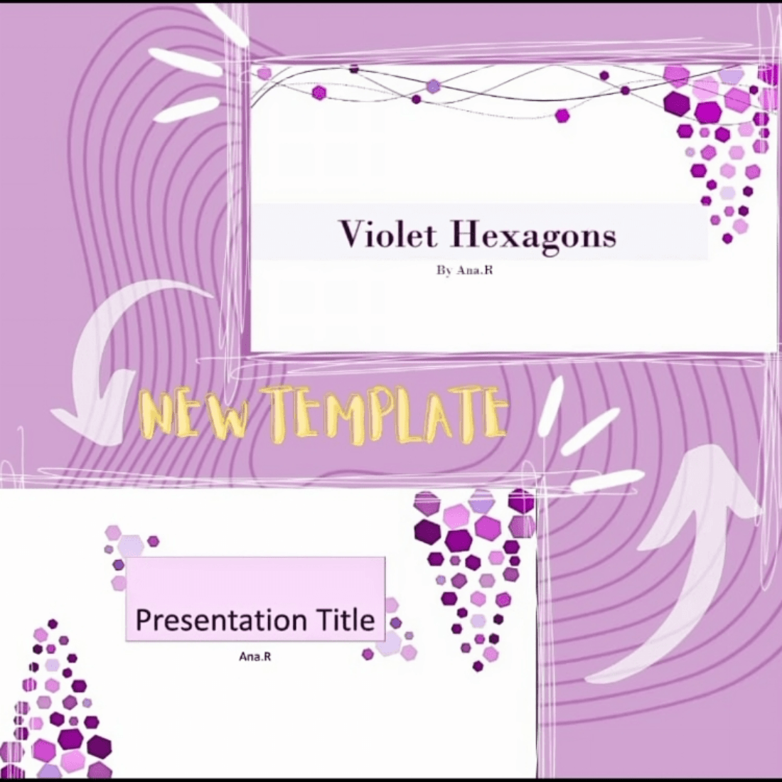 HexaViolet 2 Elegance: Bondi MT PowerPoint Template (9 Slides, 16:9) preview image.