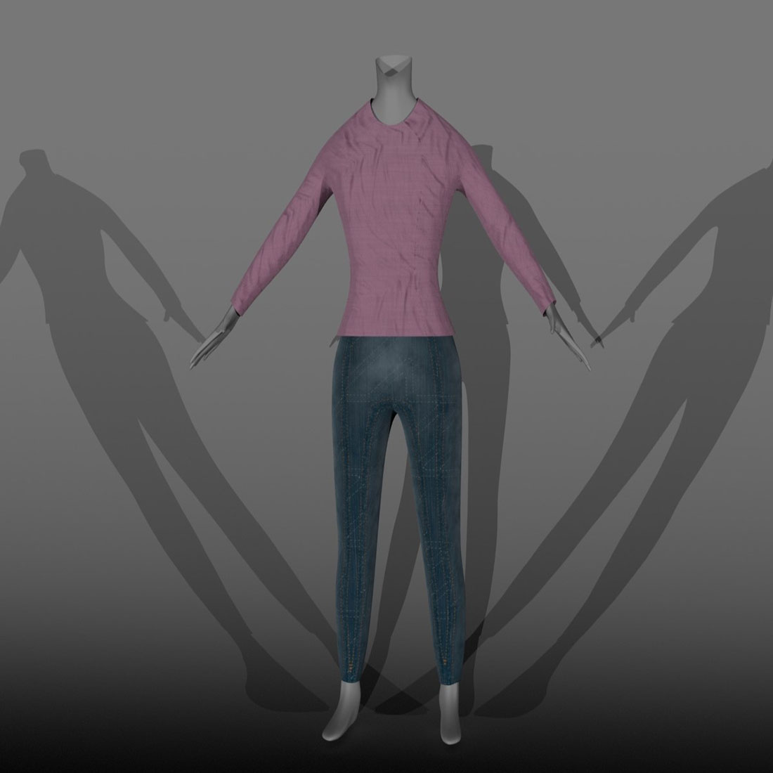 Human Body 3d Model without head Autodesk Maya pinterest preview image.
