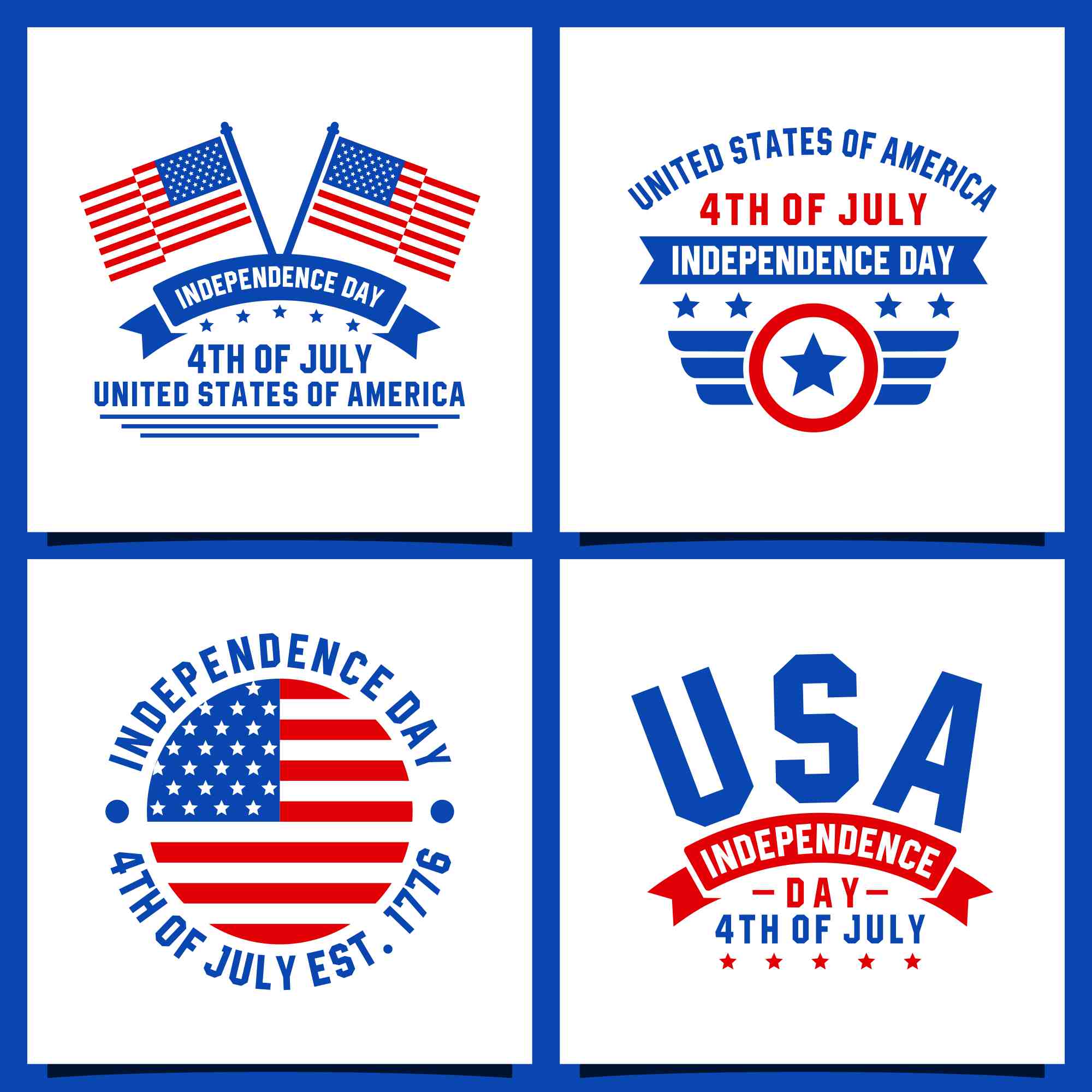 18 Independence Day 4 th July united states of america design collection - $12 preview image.