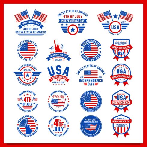18 Independence Day 4 th July united states of america design collection - $12 cover image.