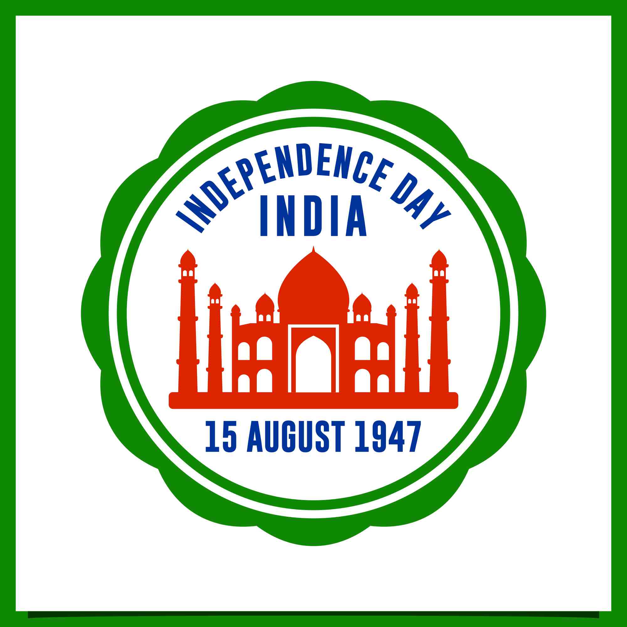 13 Independence day india 15 august badge stamps collection - $6 preview image.