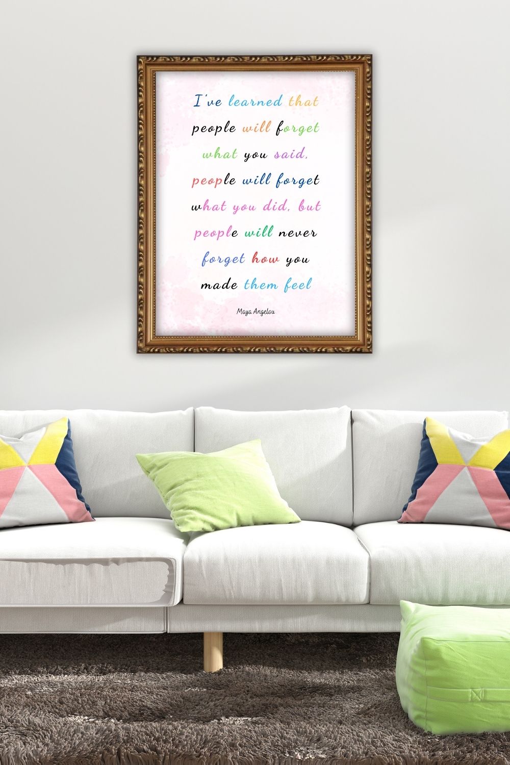 Inspirational Maya Angelou Printable Wall Art | Maya Angelou Quote Wall Art | Office Wall Art | Motivational Quotes | Maya Angelou Quotes pinterest preview image.