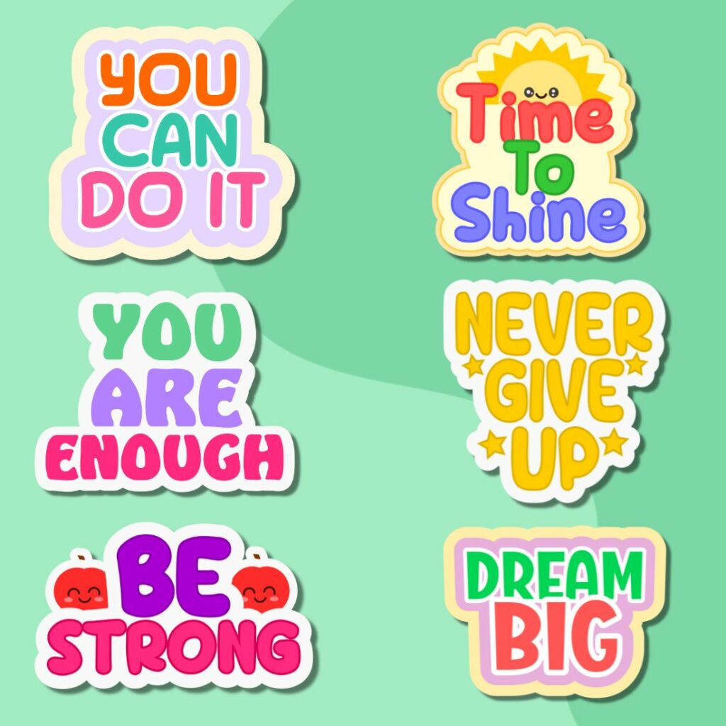 Inspirational Quotes Stickers - MasterBundles