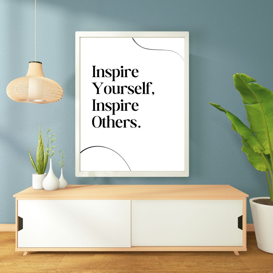 Home Office Prints | Inspire Yourself Inspire Other Wall Art Printable | Motivational Print | Positive Quote Print | Inspiring Poster | Instant Download preview image.