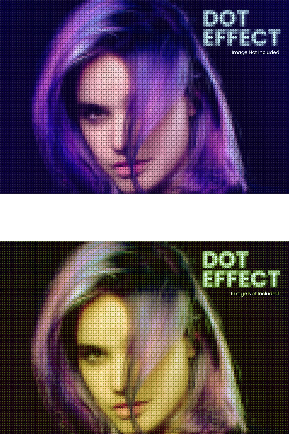 Portrait Photo Dot Effect Making pinterest preview image.