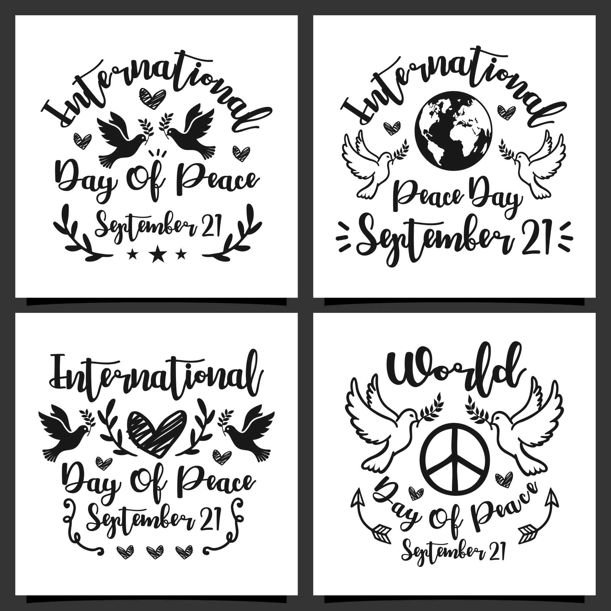 international day peace design logo 3 438