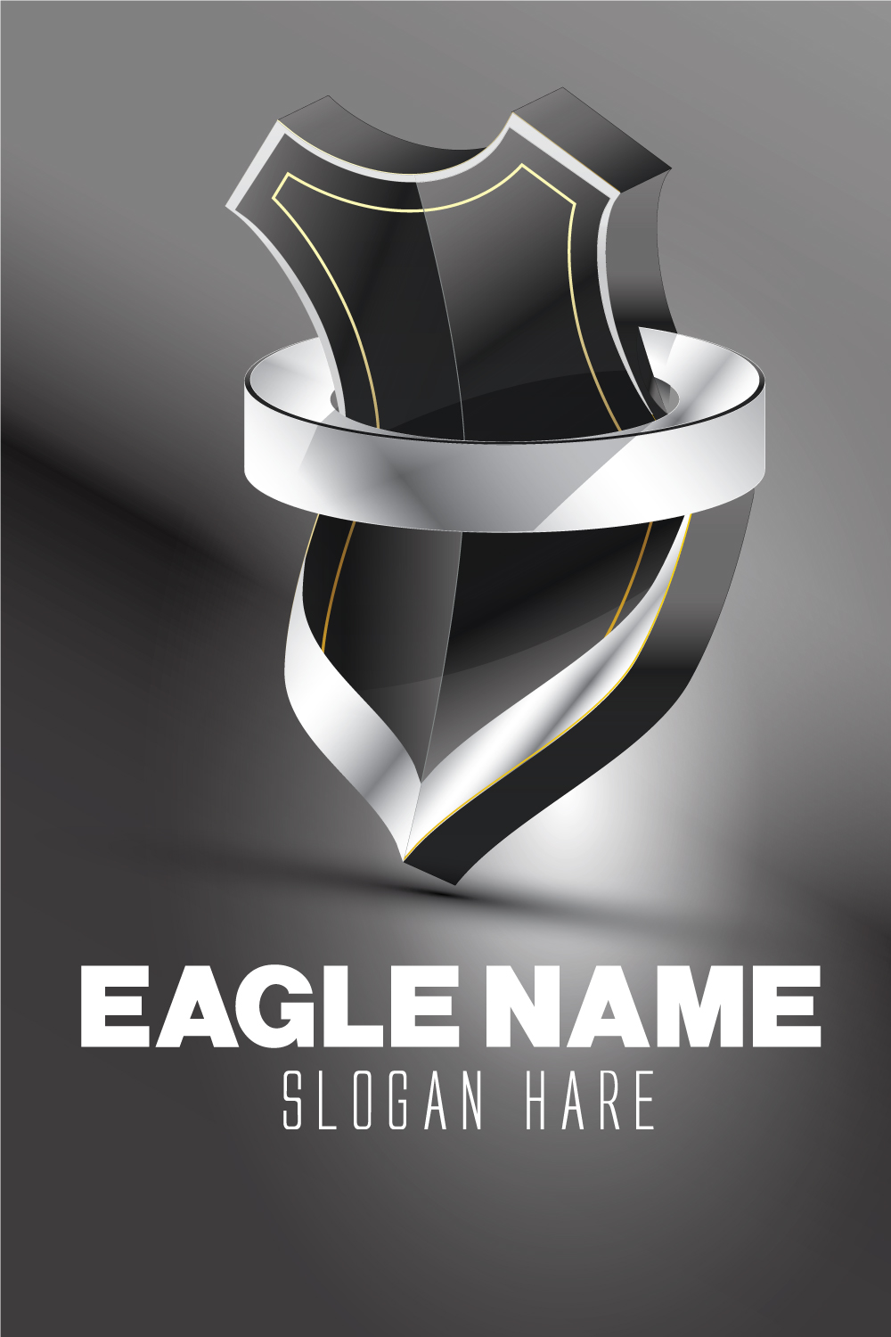 isolated shield 3D vector design Create your own text on ribbon pinterest preview image.