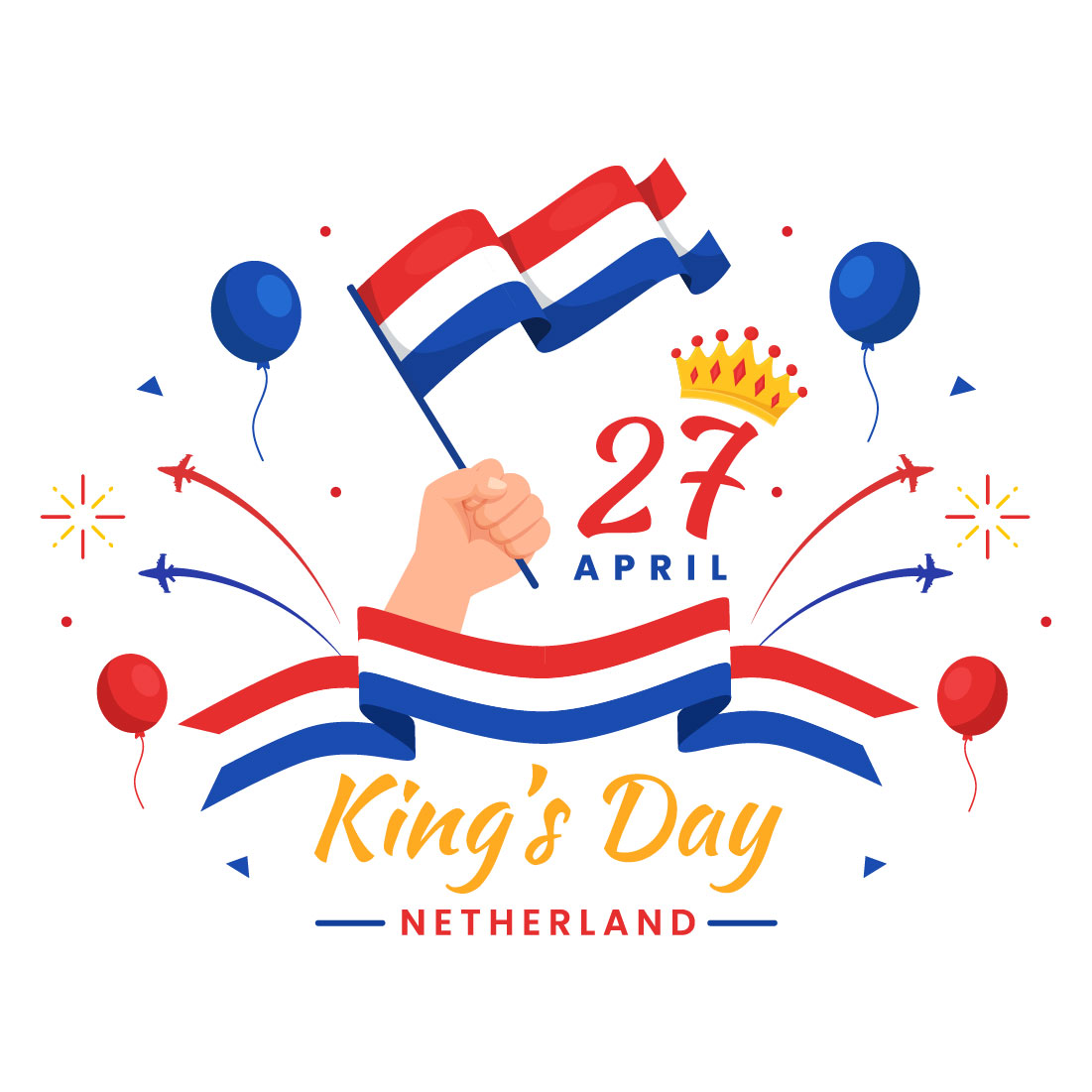 12 Kings Netherlands Day Illustration cover image.