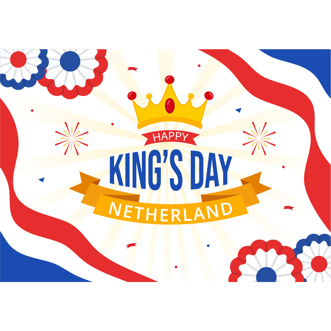 12 Kings Netherlands Day Illustration preview image.