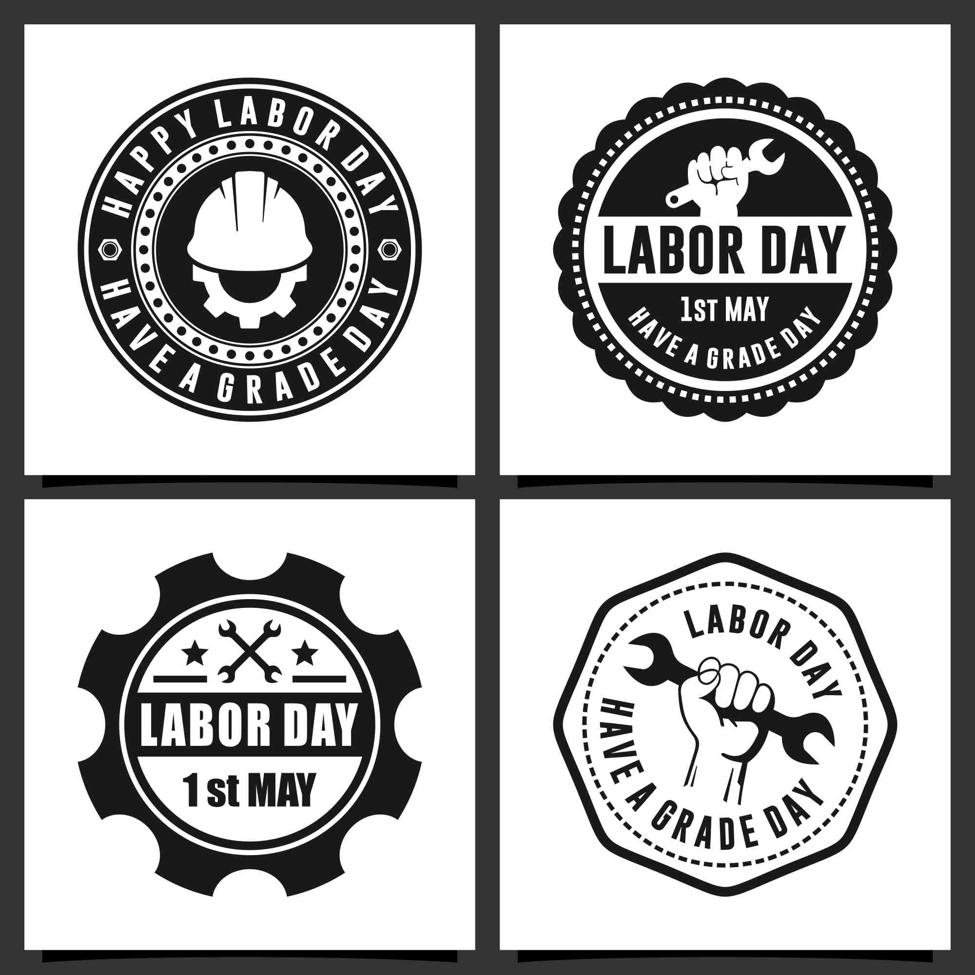 labor day badge stamps logo design 3 420