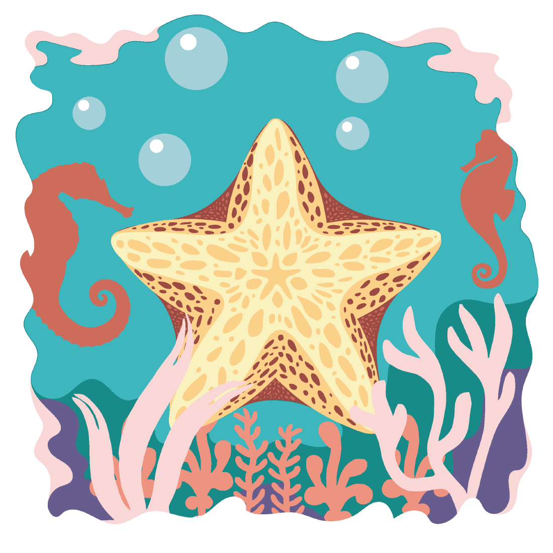 3d Starfish Shadow Box, Paper Cut, DIY Decor preview image.
