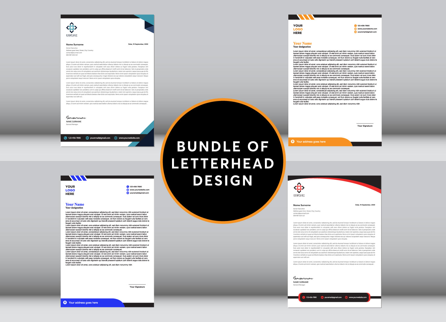 letterhead design bundle 545