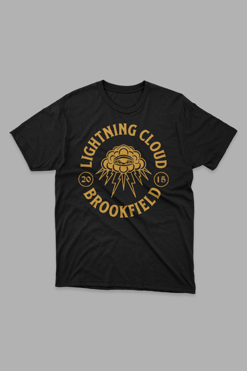 Lightning Cloud Brookfield T Shirt Design pinterest preview image.