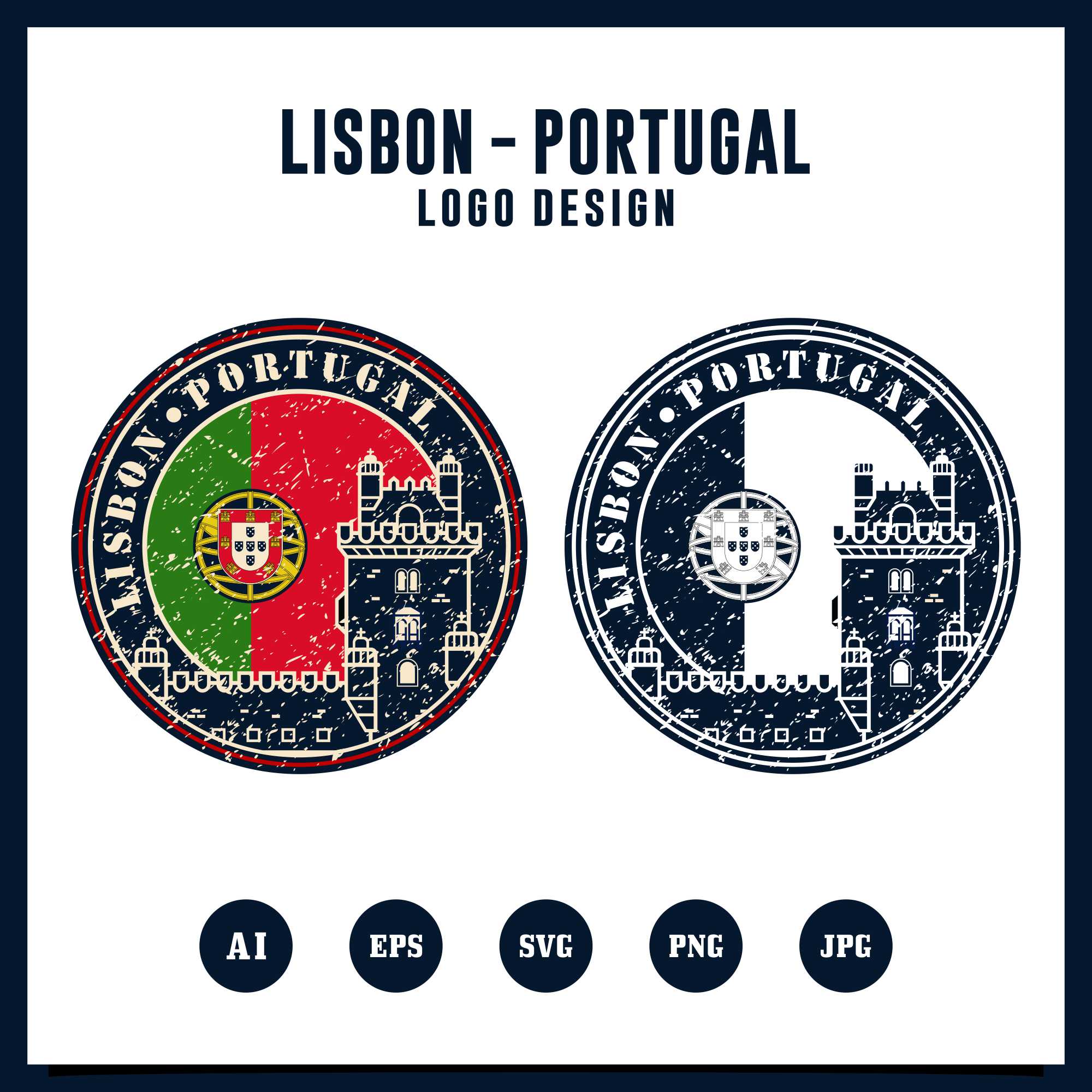 Lisbon portugal vector logo design collection - $4 cover image.