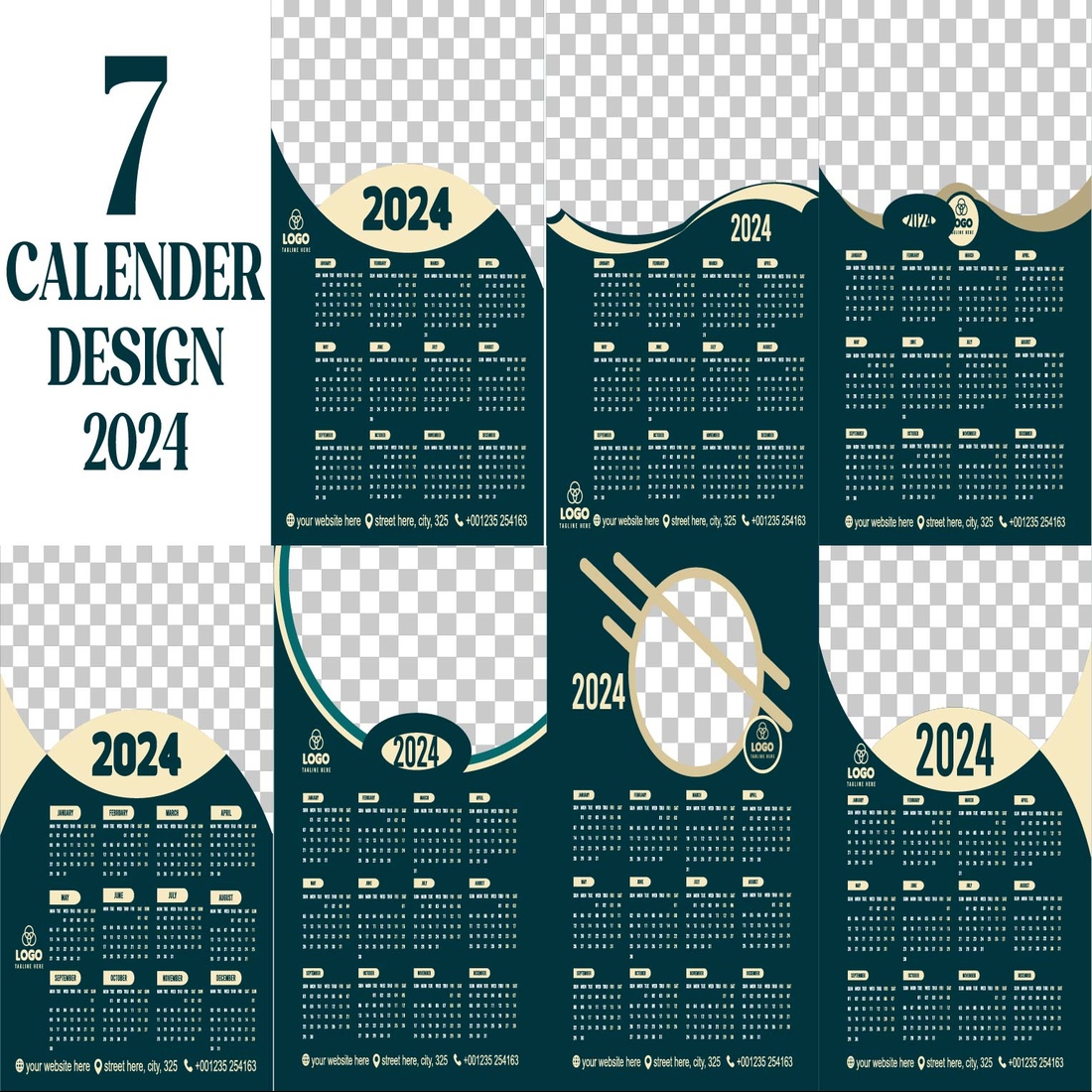 2024 Calender design cover image.