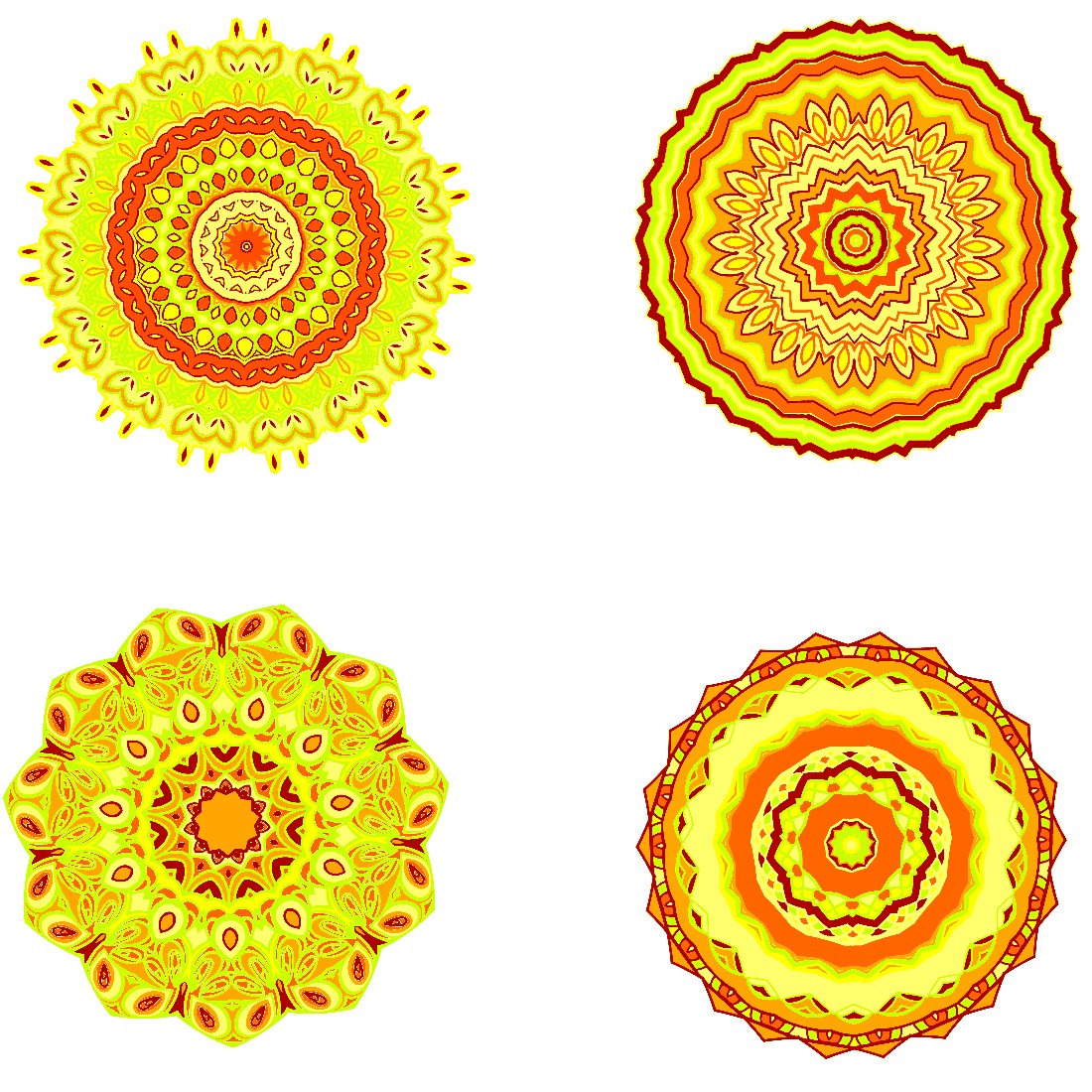 Sunny Mandala Sticker Set of 12 cover image.