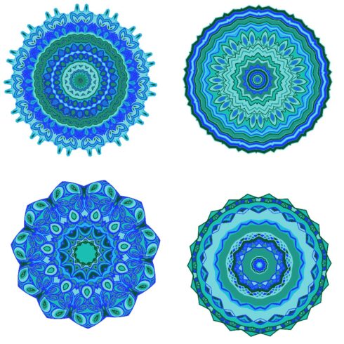Seafoam Mandala Sticker Set of 12 cover image.