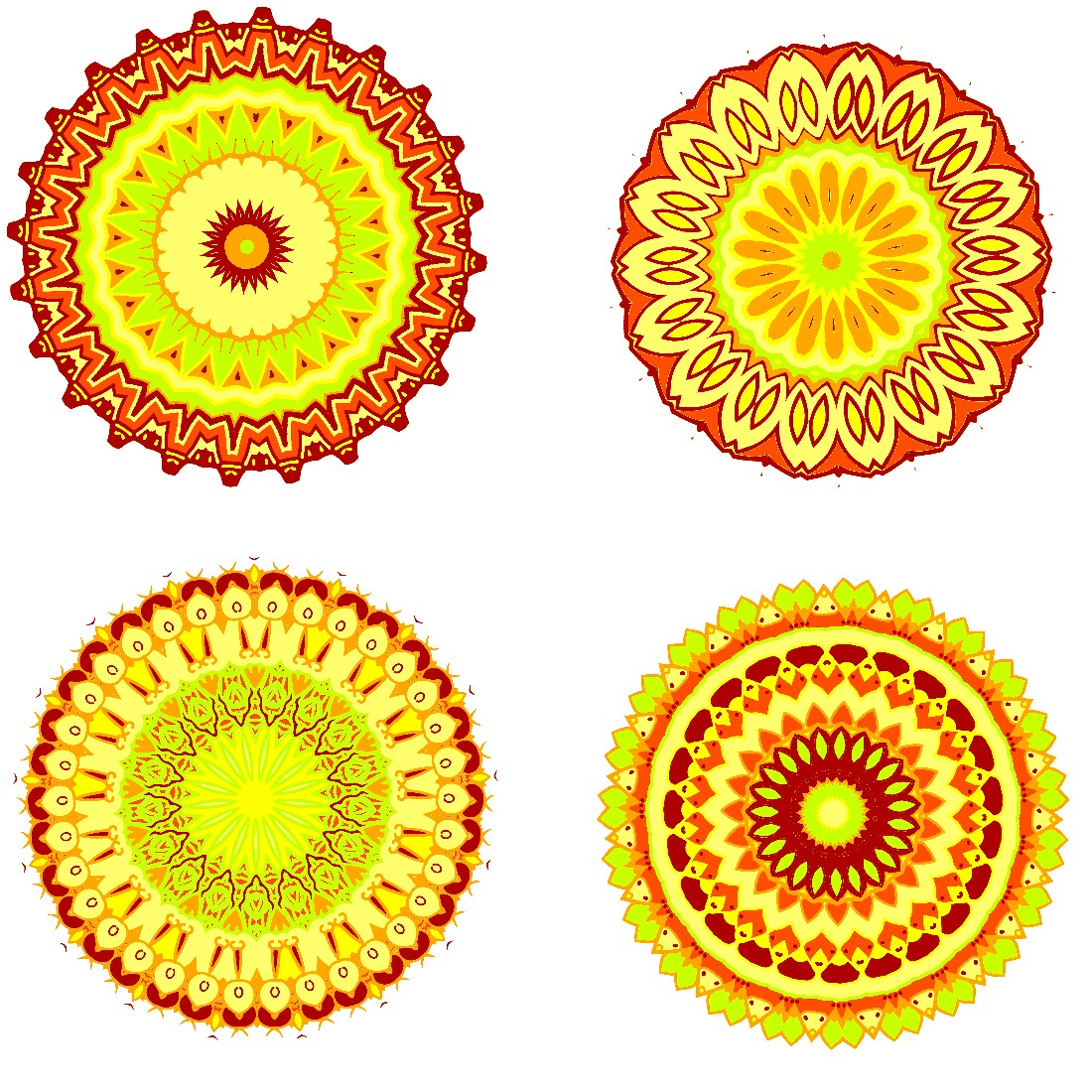 Sunny Mandala Sticker Set of 12 preview image.