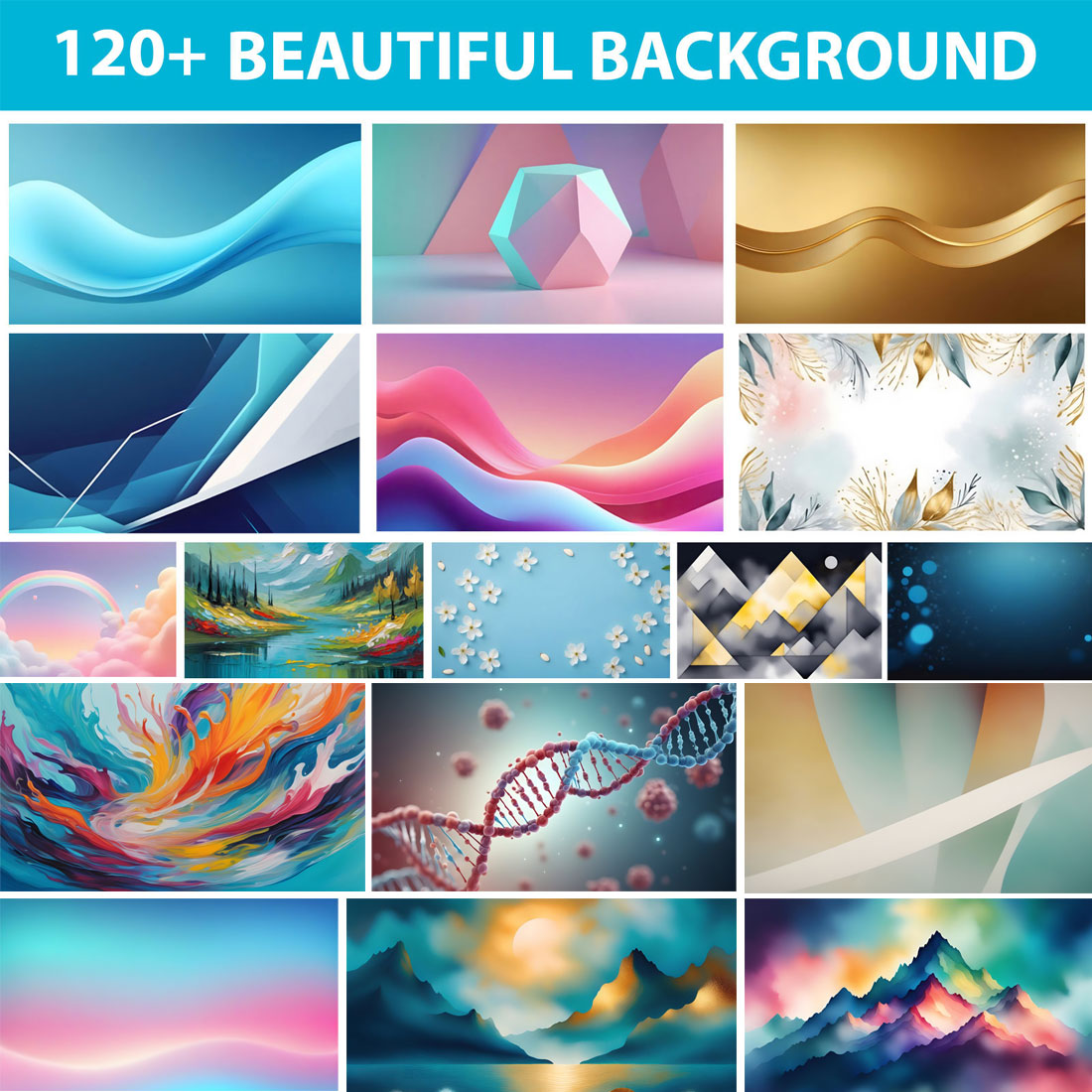 120 + BEAUTIFUL BACKGROUND IMAGE BUNDLE preview image.