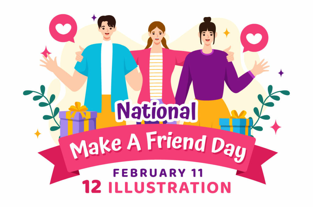 12 National Make a Friend Day Illustration - MasterBundles