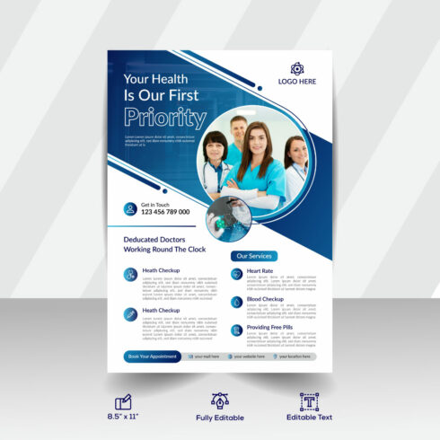 Medical Flyer Design Template cover image.