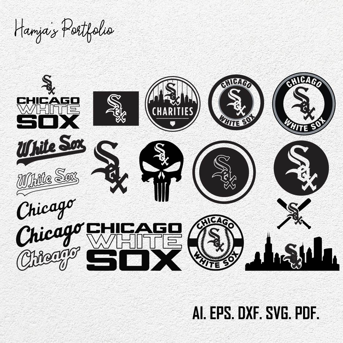 Chicago White Soxx SVG PNG, svg Sports files, Svg For Cricut, Clipart, baseball Cut File, Layered SVG For Cricut File cover image.