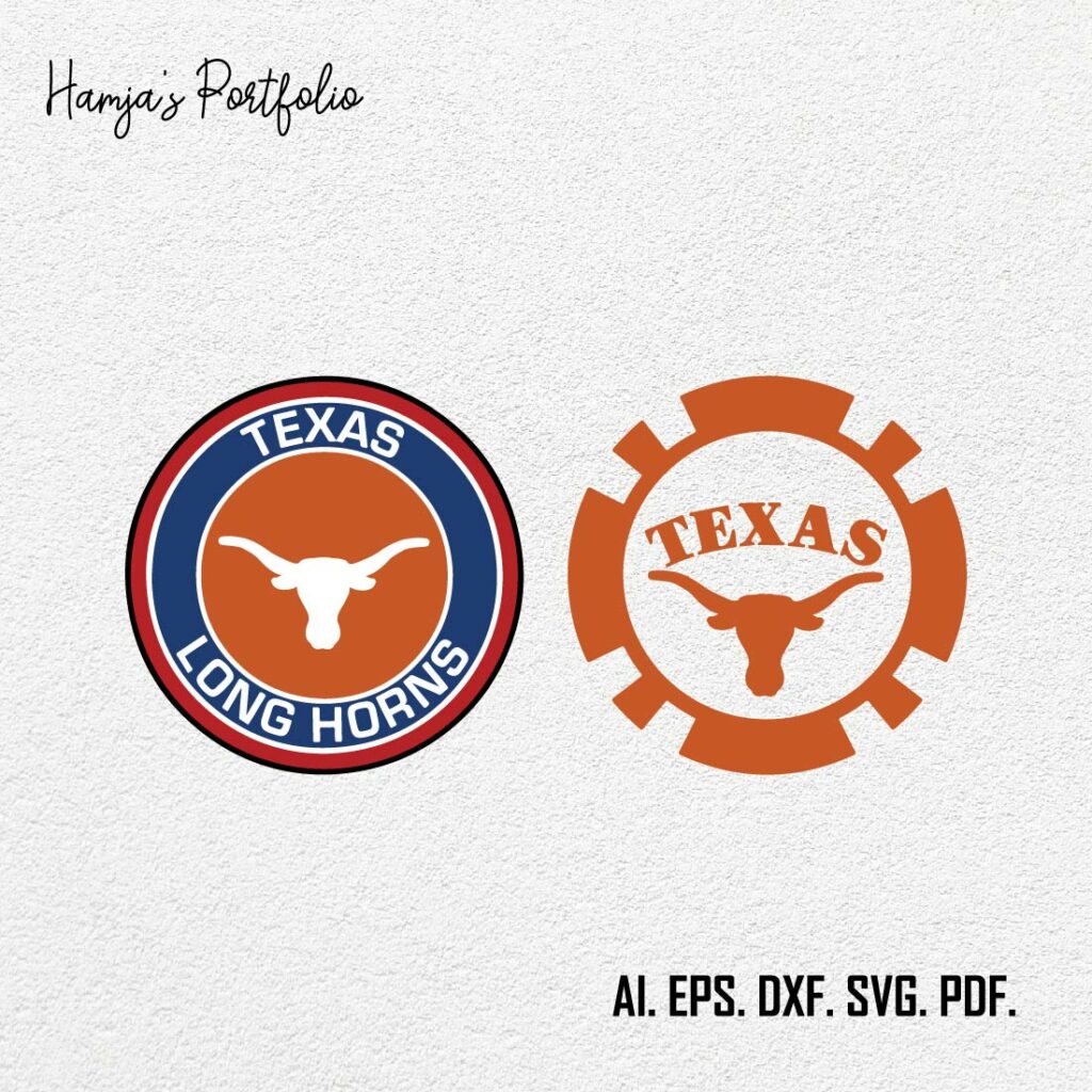 Texas Longhorns Logo SVG, Football Team SVG Ll Sport Vector Logo Design ...