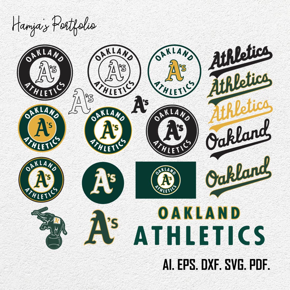 Oakland Athleticss SVG PNG, svg Sports files, Svg For Cricut, Clipart, baseball Cut File, Layered SVG For Cricut File cover image.