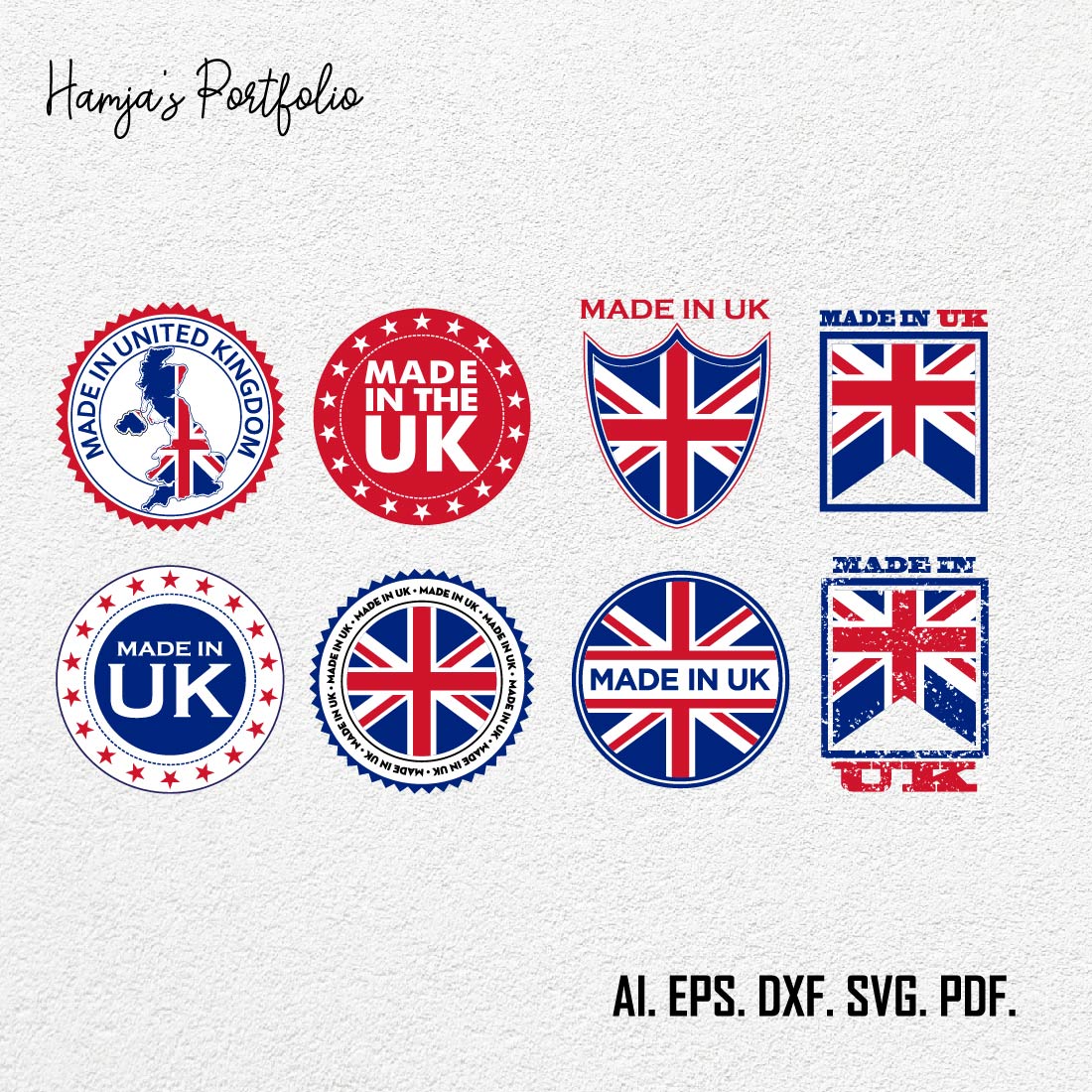 Made in UK SVG Label | Made in The Uk EPS Vector | Made in England | English Made Png Icon | Made in United Kingdom Svg Badge with Flag cover image.