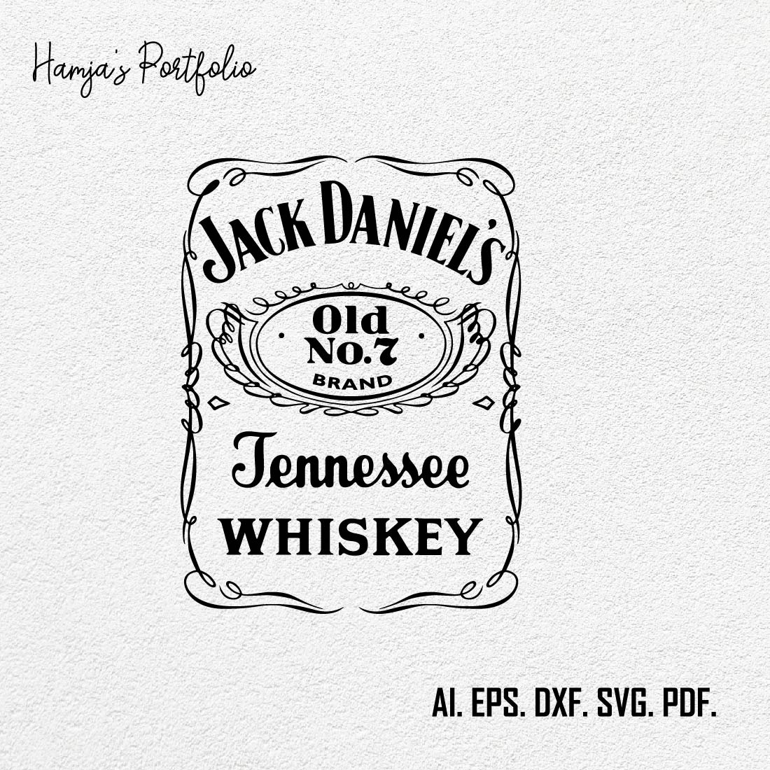 Jack Daniels Whisky Logo SVG ll Alcohol bundle high quality design  cover image.