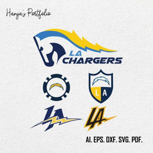 Los Angeles Chargerrs Football SVG PNG Bundle, svg Sports files, Svg For Cricut, Clipart, Football Cut File, Layered SVG For Cricut File cover image.