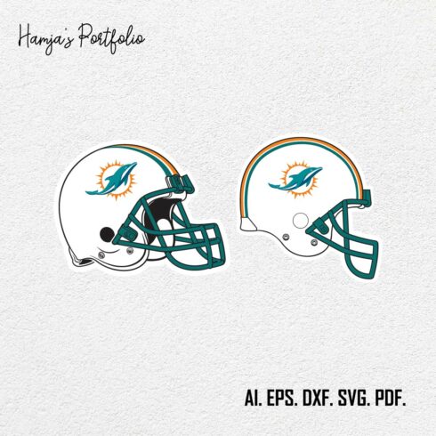 Miami Dolphinns Football SVG ll Sport vector logo set cover image.