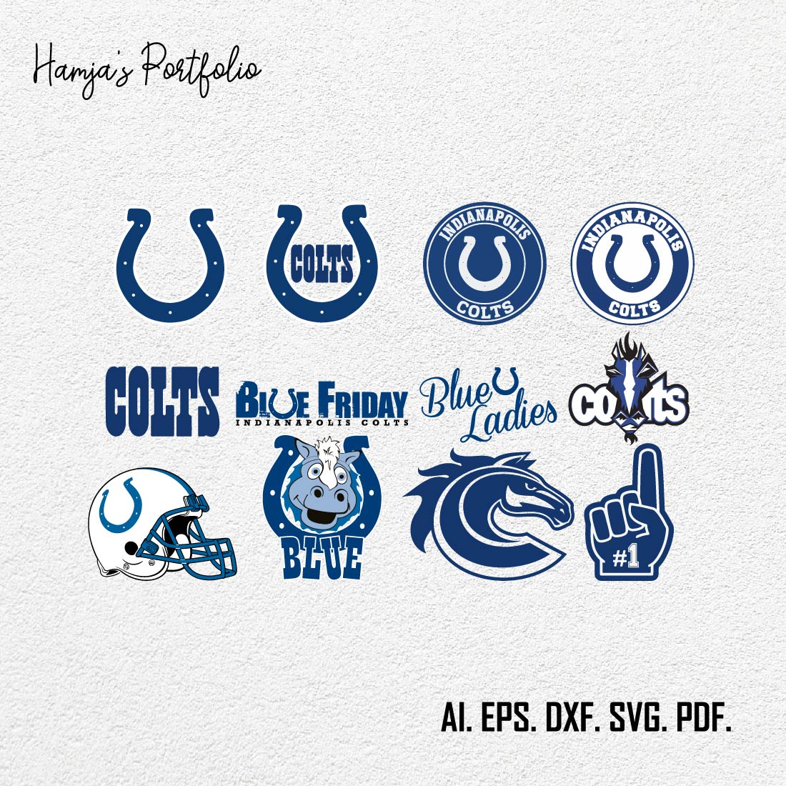 Indianapolis Colts SVG ll sport vector logo design  cover image.