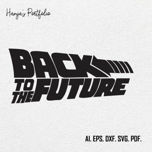 Back to the future typography vector design cover image.