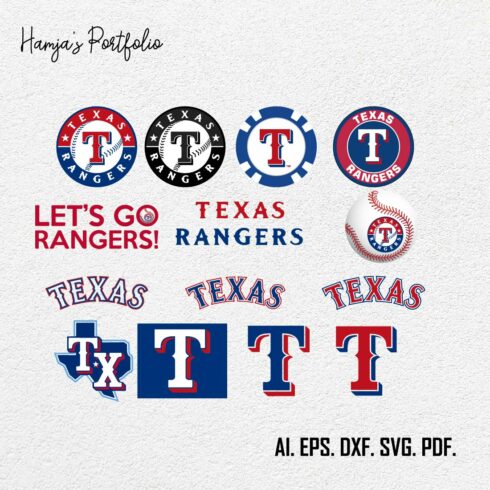 Texas Rangers Logo SVG ,Football Team SVG ll Sport vector logo design cover image.