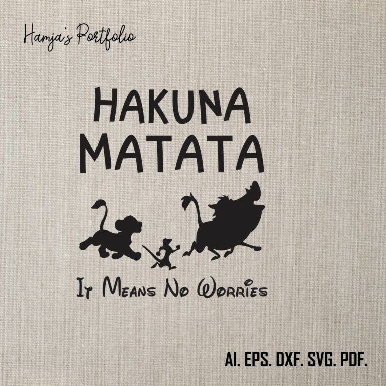 Hakuna Matata Svg Bundle, Hakuna Matata Svg, Family Trip Svg, Hakuna ...