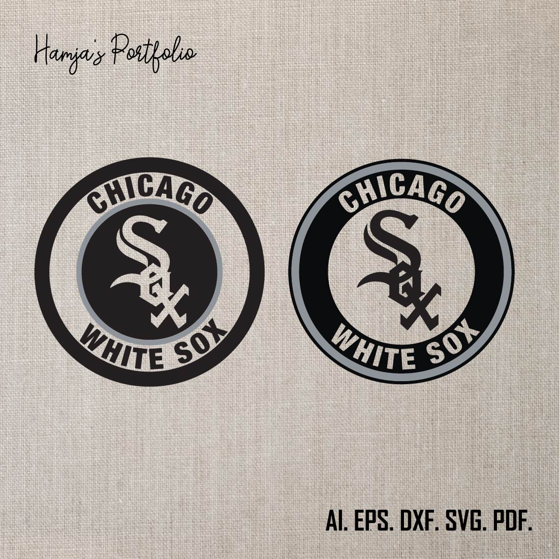 Chicago White Soxx SVG PNG, svg Sports files, Svg For Cricut, Clipart, baseball Cut File, Layered SVG For Cricut File preview image.