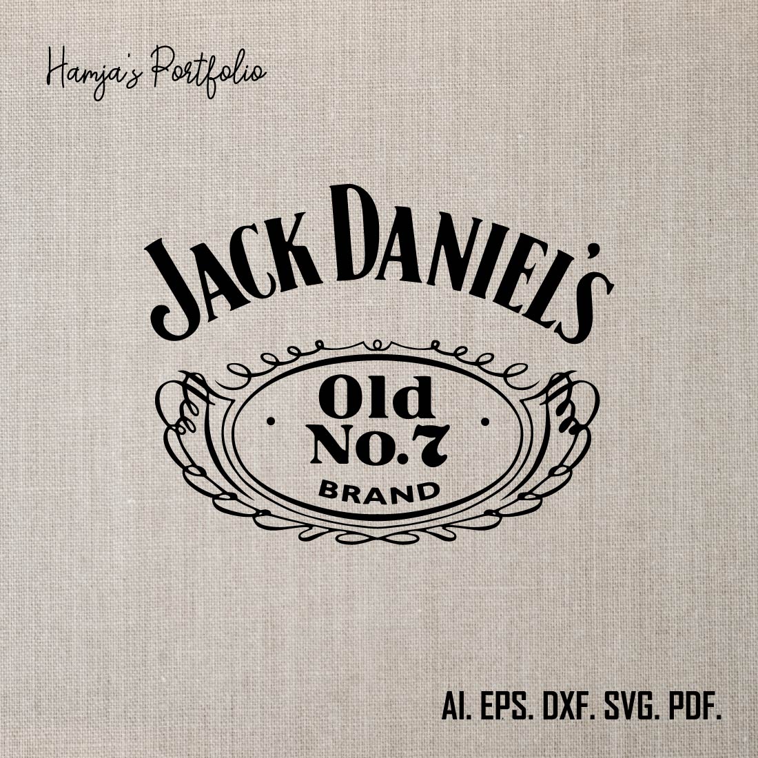 Jack Daniels Whisky Logo SVG ll Alcohol bundle high quality design  preview image.