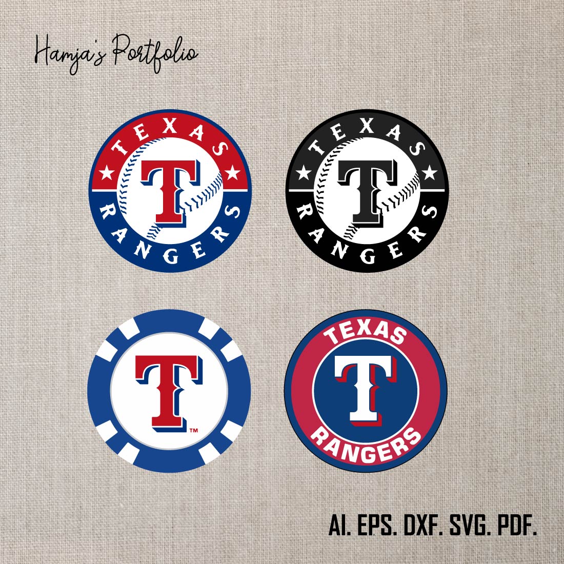 Texas Rangers Logo SVG ,Football Team SVG ll Sport vector logo design preview image.